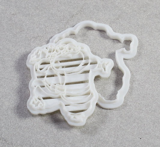 Santa Claus Christmas cookie cutter and fondant stamp